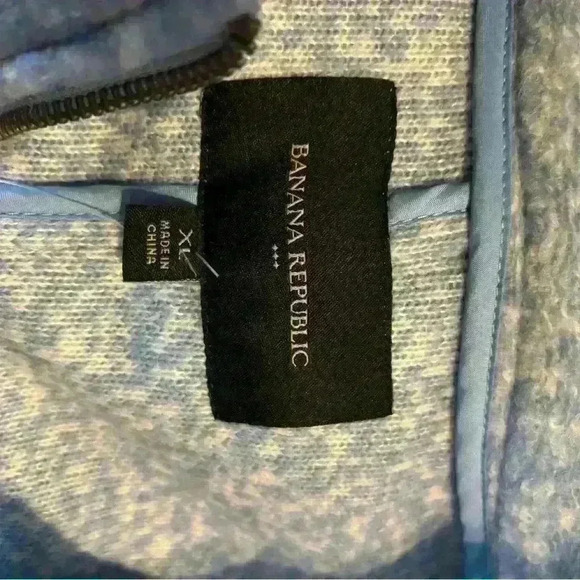 NWT Banana Republic Knit Wool Funnel Neck Coat Powder Blue . XL. - Picture 5 of 7